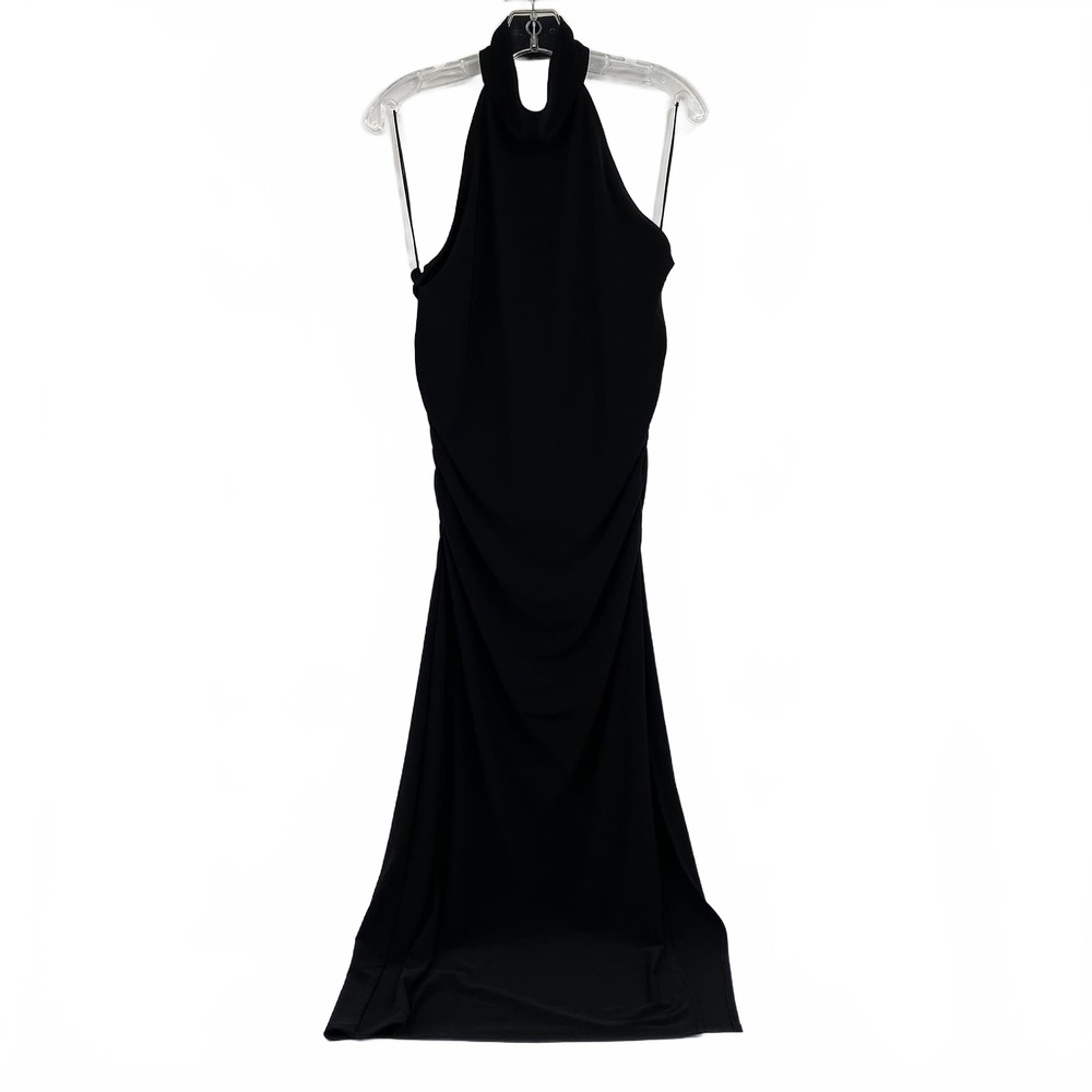 Wilfred Maxi Dress Halter | Women's L Black Textile